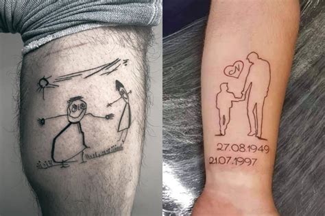 frasi tatuaggi padre e figlio|Tatuaggi padre e figlia disegni molto emotivi